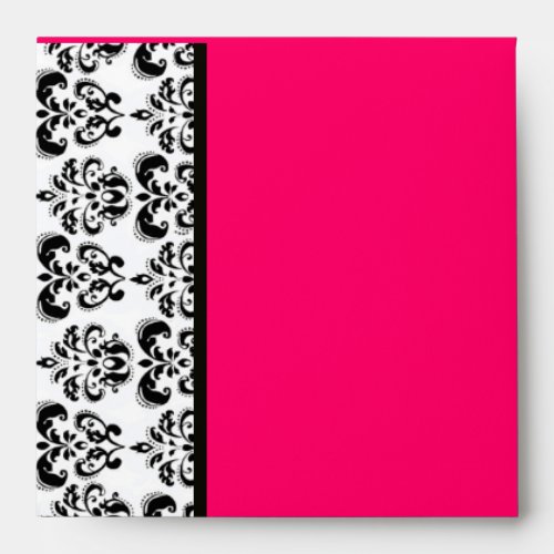 DAMASK black and white pink fuchsia Envelope