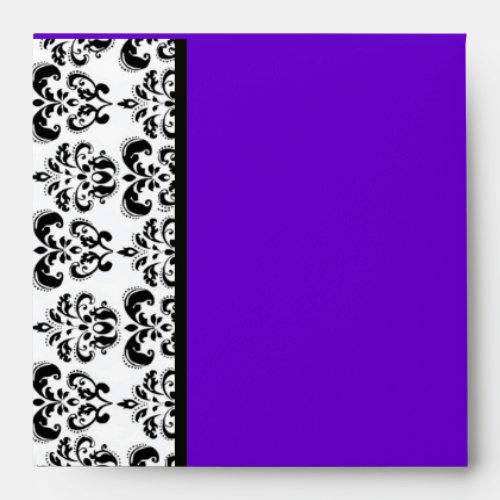 DAMASK black and white purple blue Envelope