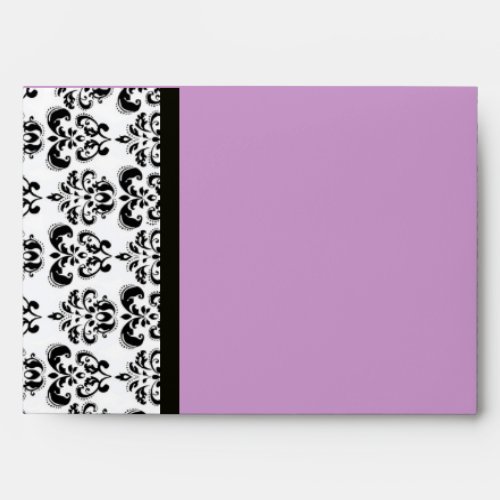 DAMASK black and white purple violet Envelope
