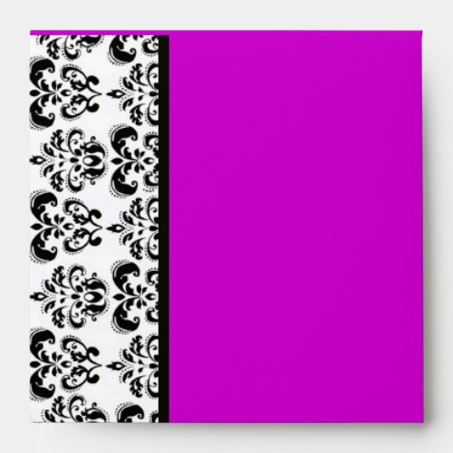 DAMASK black and white purple violet Envelope