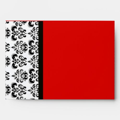 DAMASK black and white red Envelope