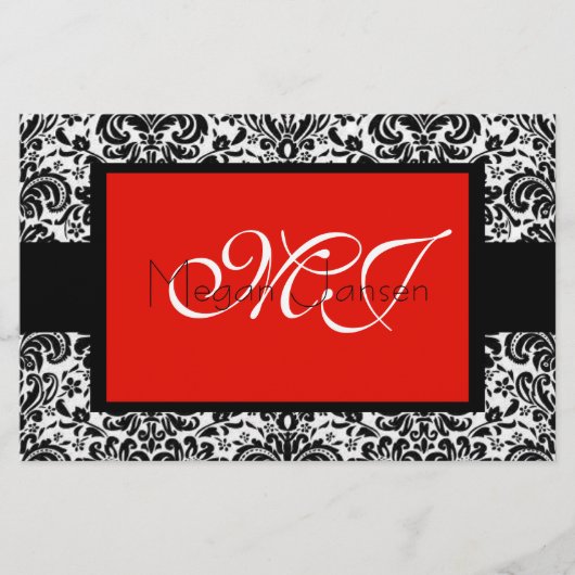 Damask Black & White (Front)