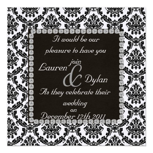 Black And Bling Invitations 3