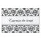 Damask black white wedding engagement