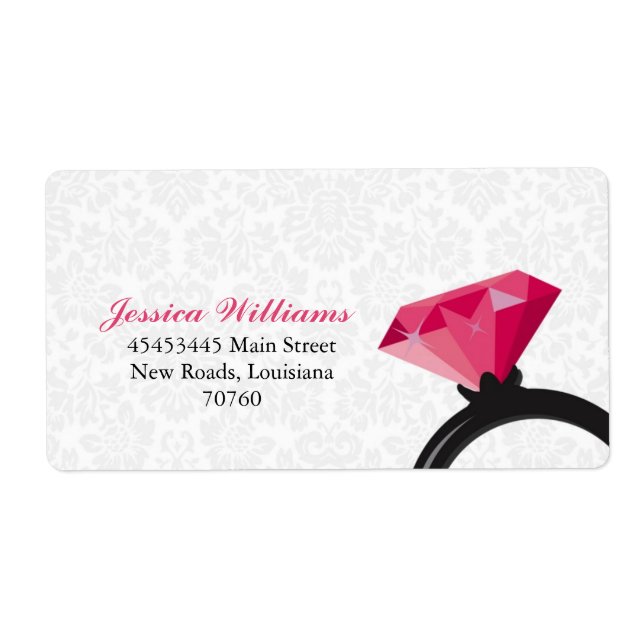 Damask Bling Label (Front)