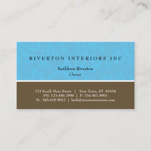 Damask Blocks Business Card