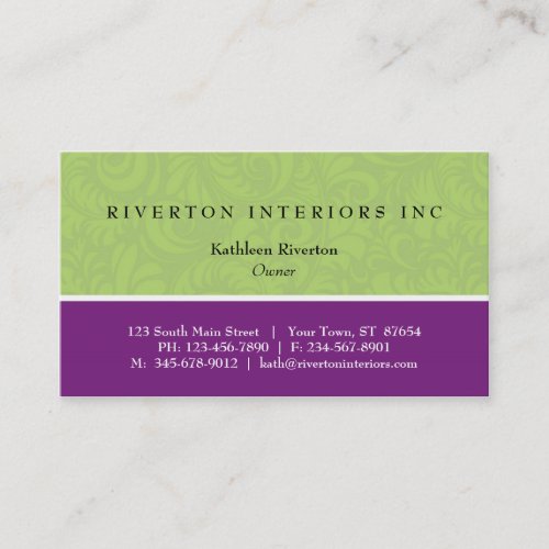 Damask Blocks Business Card