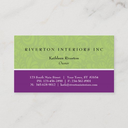 Customizable Damask Blocks Business Card