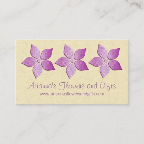 Damask Blooms Floral Business Card
