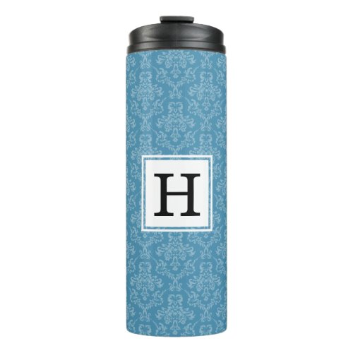 Damask  Blue Thermal Tumbler