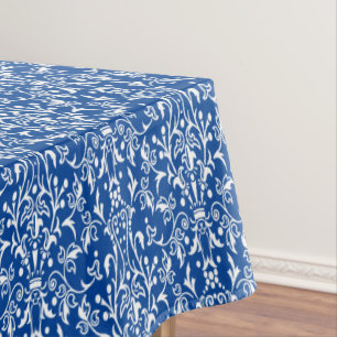 Damask Blue & White Tablecloth