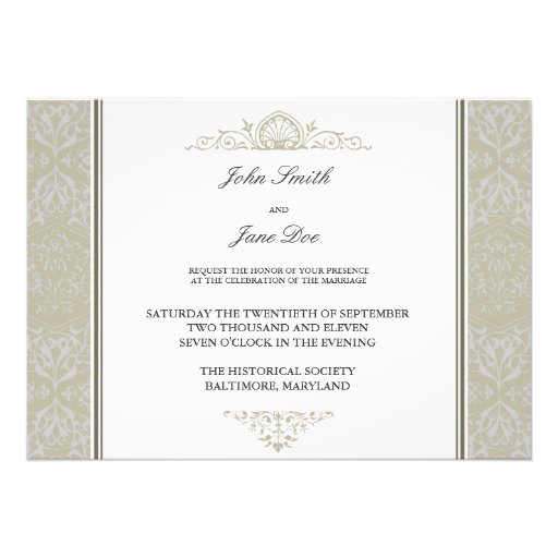 Damask Invitation Border 10