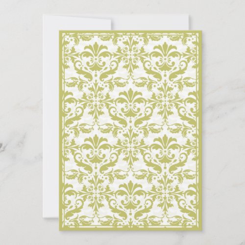 Damask Border with Double Frame (Yellow) Invitations