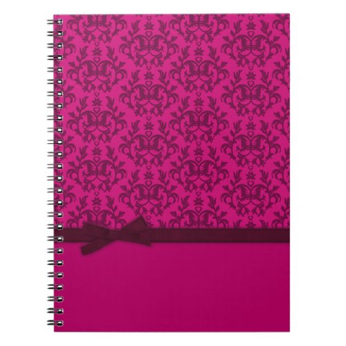 Damask botanical notebook