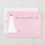 Damask Bridal Shower Advice Card For The Bride at Zazzle