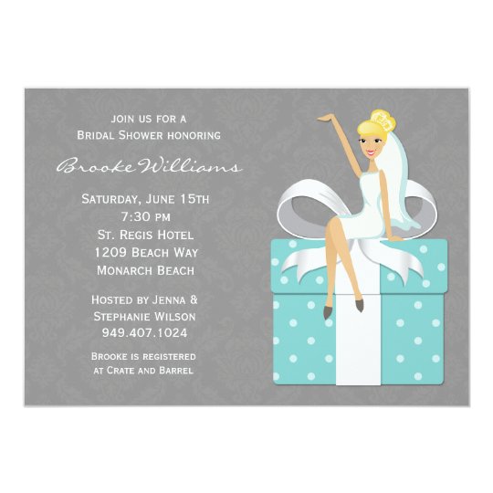 Damask Bridal Shower Invitation