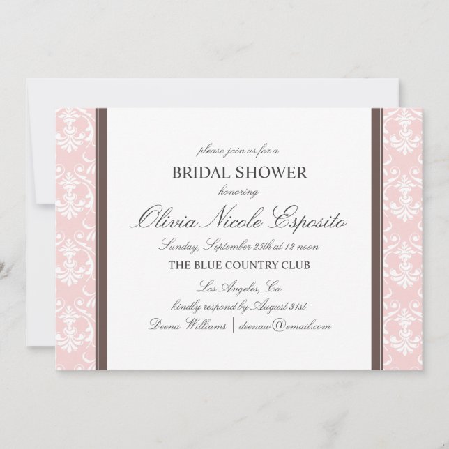 DAMASK | BRIDAL SHOWER INVITATION (Front)