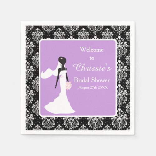 Damask Bride Bridal Shower Napkins