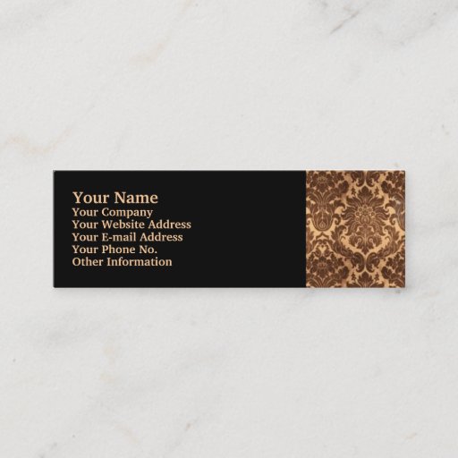 Customizable Damask - Brown &amp; beige Business Card Template