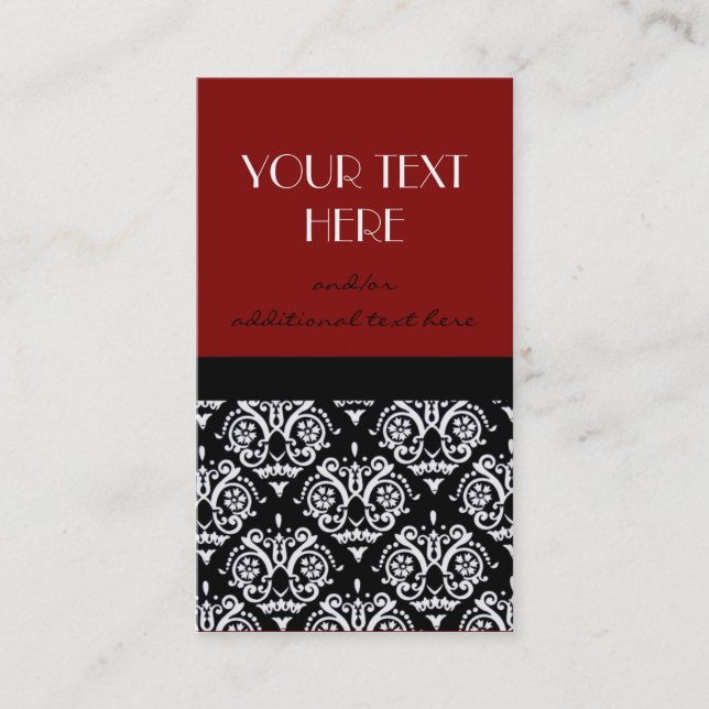 Damask Business Card (Front)