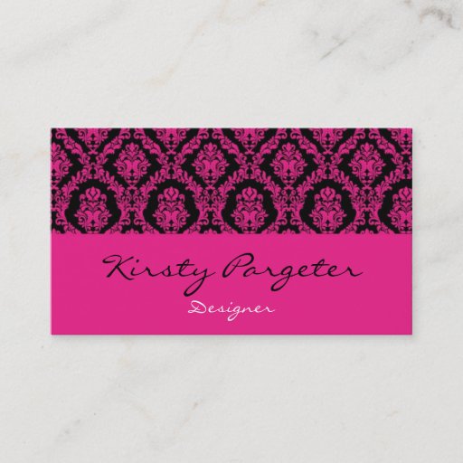 Customizable Damask Business Card