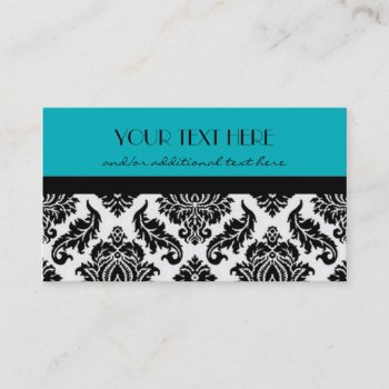 Damask Business Card by cami7669 at Zazzle