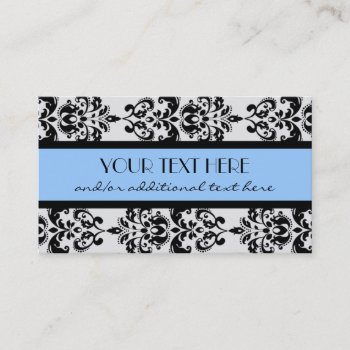 Damask Business Card by cami7669 at Zazzle
