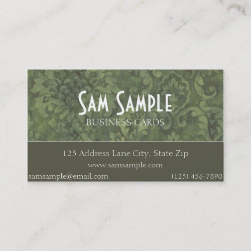 Damask Business Card Template