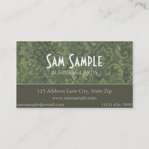 Customizable Damask Business Card Template