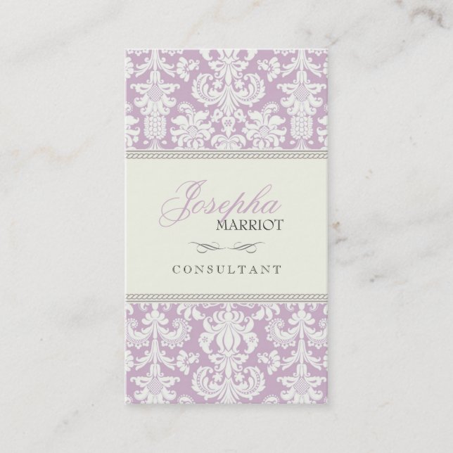 Damask Business Card (Front)