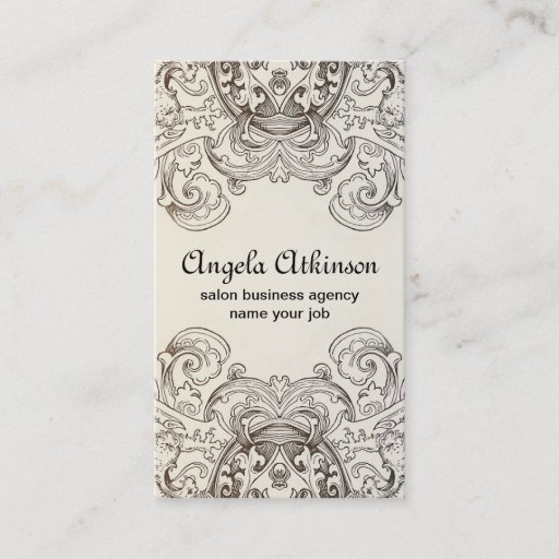 Customizable damask business card templates