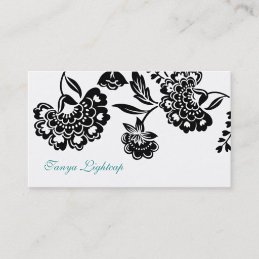 Customizable damask business card
