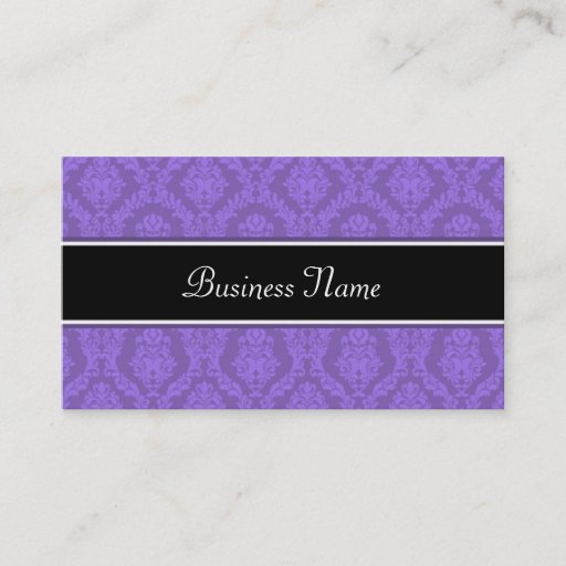 Customizable Damask Business Card