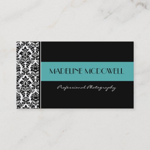 Customizable Damask Business Card Template