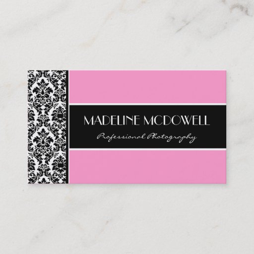 Customizable Damask Business Cards