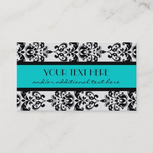 Customizable Damask Business Card