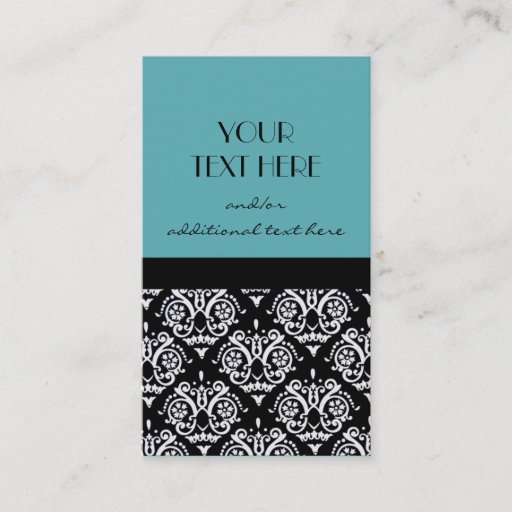 Customizable Damask Business Card