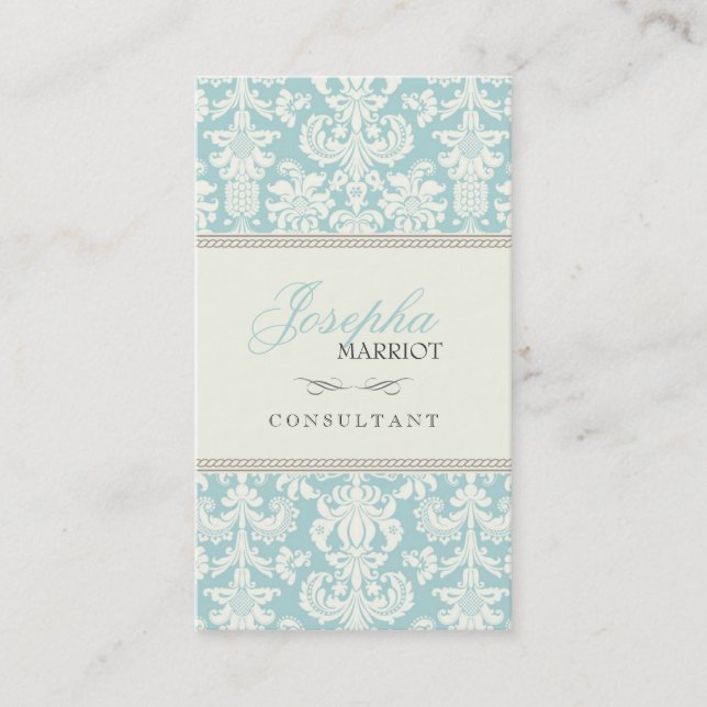 Damask Business Card (Front)