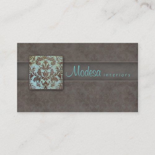 Damask Business Card Interior Design 2