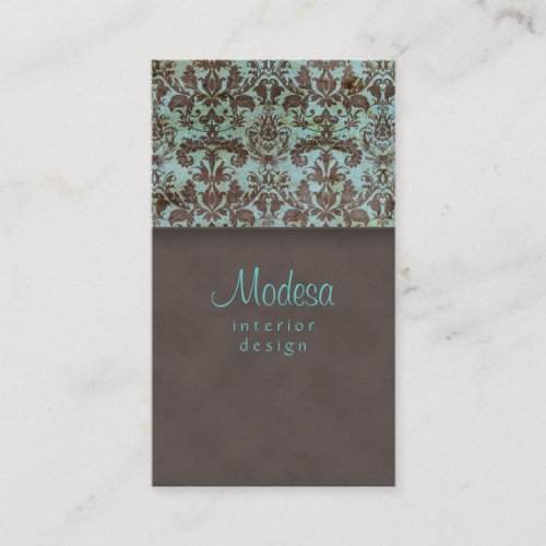 Damask Business Card Interior Design 4