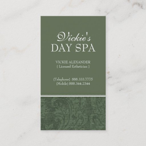 Customizable Damask Business Cards