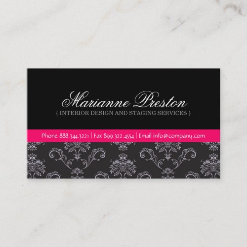Damask Business Cards