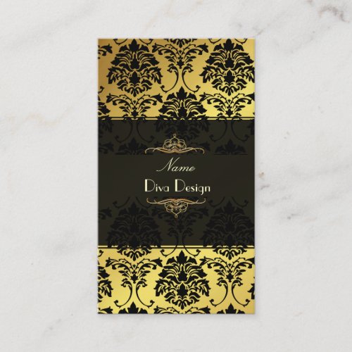 Damask BusinessCard gold + black Business Card