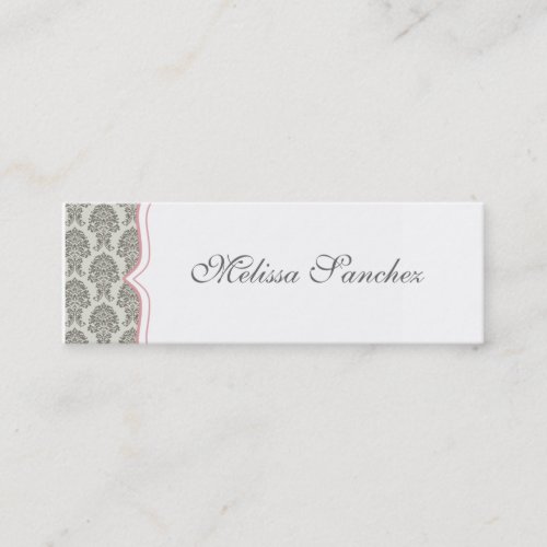 damask calling card {skinny} business card