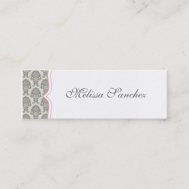 damask calling card {skinny} (Front)