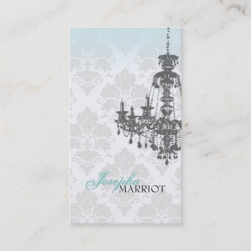 Damask Chandelier Business Card