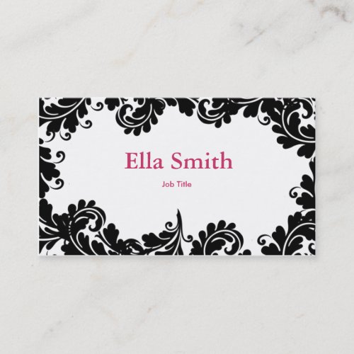 Damask Circle  business card
