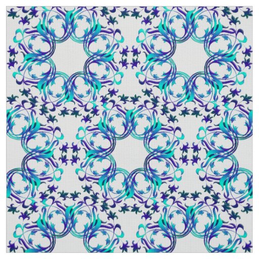 damask circles pattern fabric