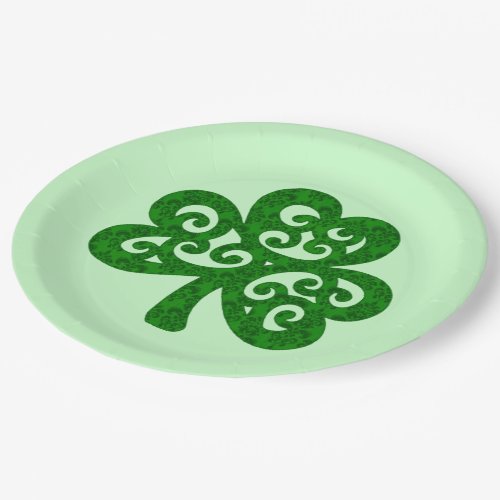 Damask Clover Paper Plates