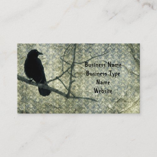 Damask Crow Business Card Template